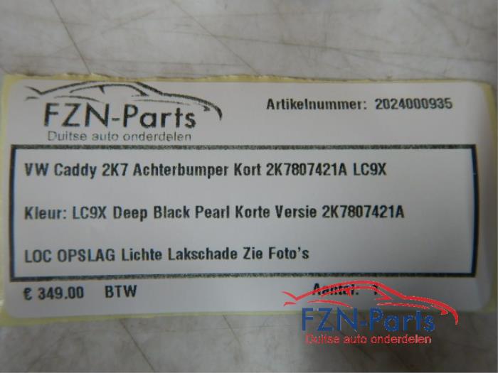 VW Caddy 2K7 Achterbumper Kort