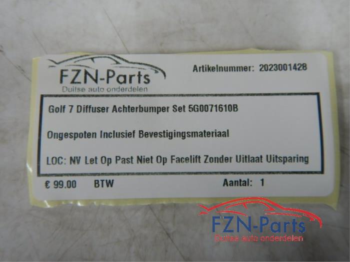 Diffuser achterbumper Volkswagen Golf (22727434)