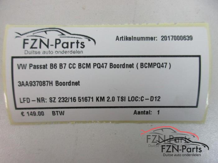 VW Passat B6 B7 CC BCM PQ47 Boordnet ( BCMPQ47 )