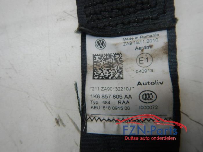 VW Golf 6 Gordel Links Achterzijde
