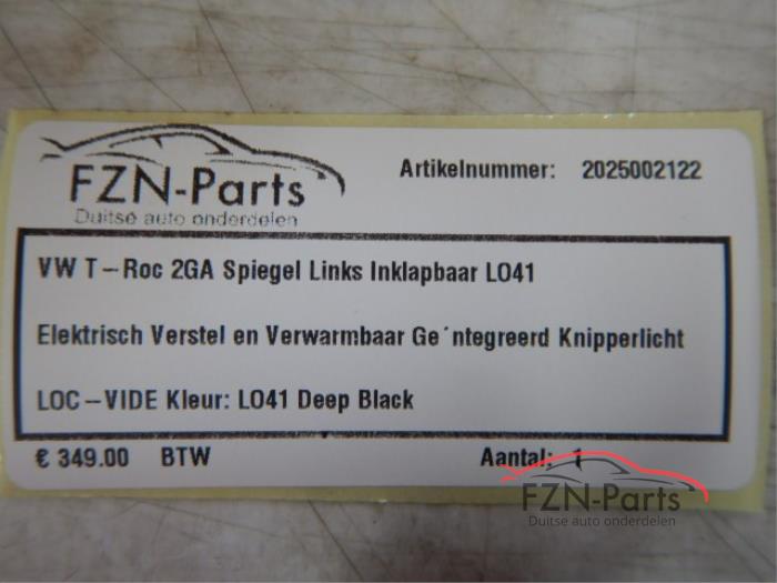 VW T-Roc 2GA (Zij,buitenspiegel) Spiegel Links Inklapbaar