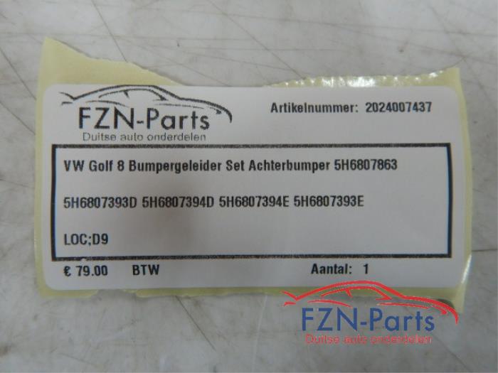 VW Golf 8 Bumpergeleider Set Achterbumper