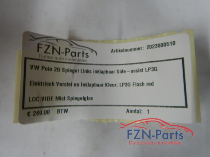 VW Polo 2G Spiegel Links Inklapbaar Side-Assist