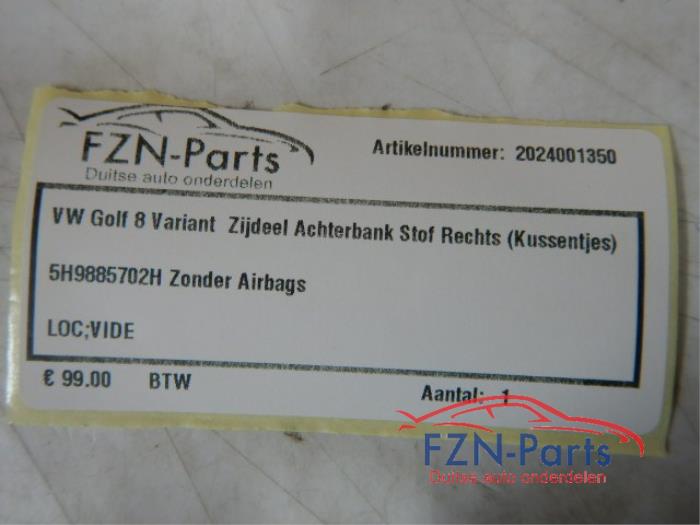 VW Golf 8 Variant Zijdeel Achterbank Stof Rechts