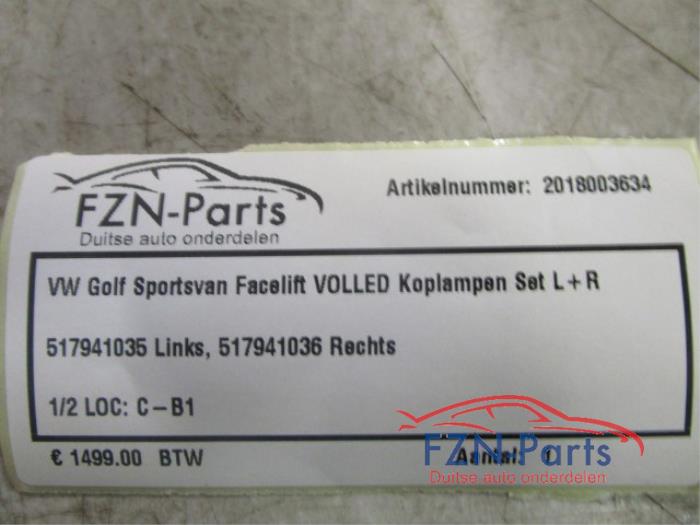 Koplampset links+rechts Volkswagen Golf Sportsvan (22723367)