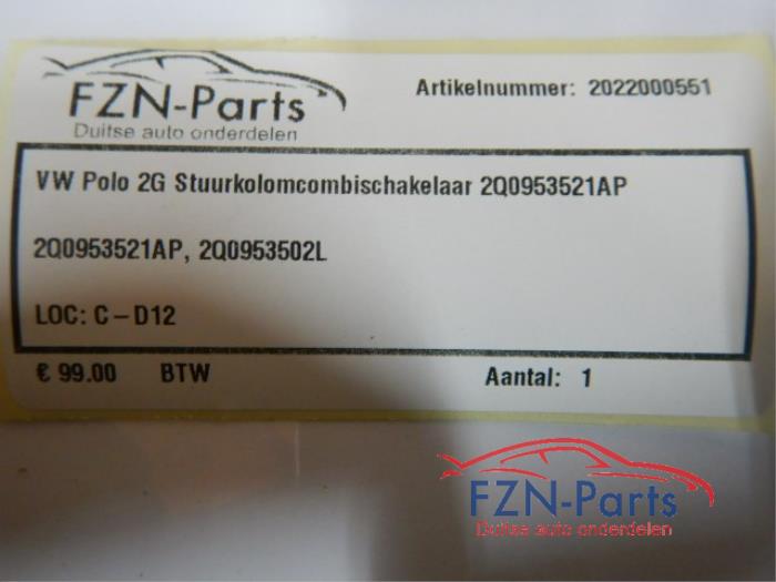 Combischakelaar Stuurkolom Volkswagen Polo (22733278)
