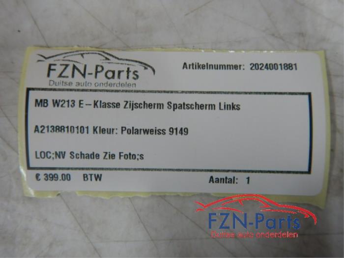 Mercedes-Benz W213 E-Klasse Zijscherm Spatscherm Links