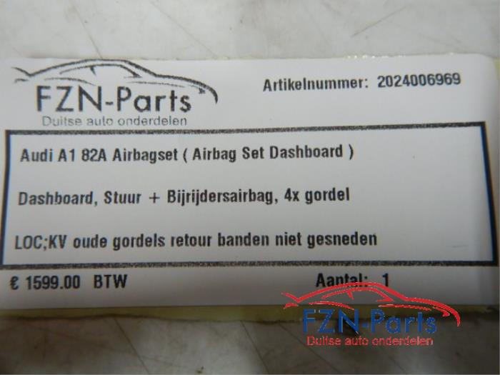 Audi A1 82A Airbagset ( Airbag Set Dashboard) Dashboard