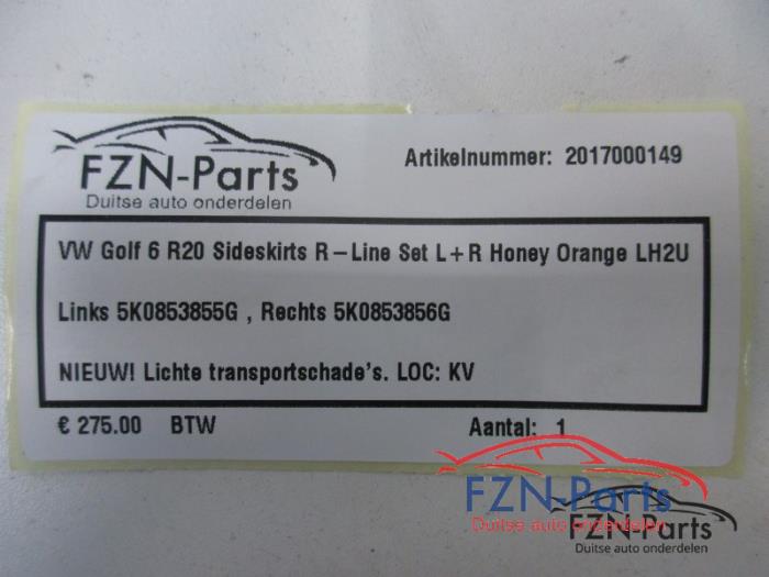 VW Golf 6 R20 Sideskirts R-Line Set L+R Honey Orange