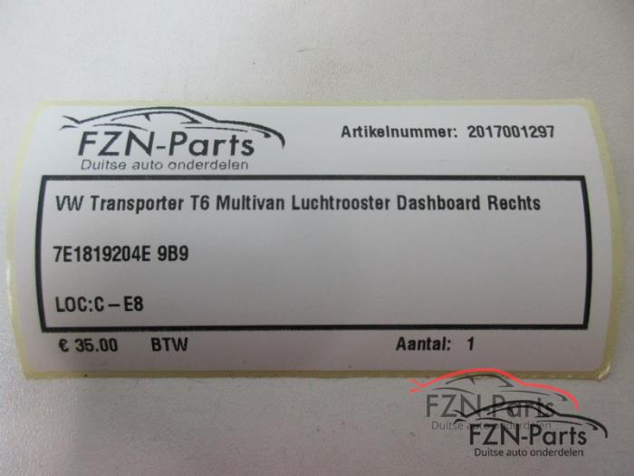 Luchtrooster Dashboard Volkswagen Transporter (22735916)