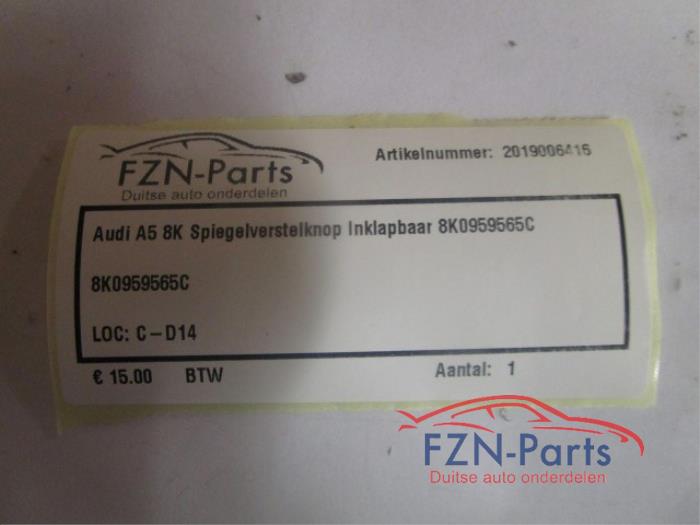 Audi A4 8K Spiegelverstelknop Inklapbaar