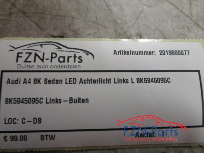 Audi A4 8K Sedan LED Achterlicht Links L