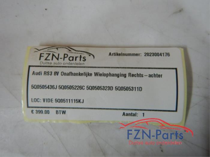 Wielophanging rechts-achter Audi A3 (22729635)