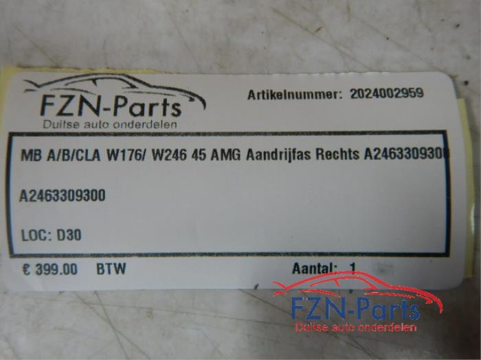 Mercedes-Benz A/B/CLA W176/W246 45AMG Aandrijfas Rechts