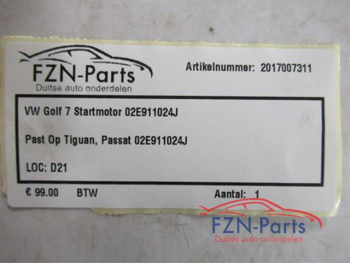 VW Golf 7 Startmotor