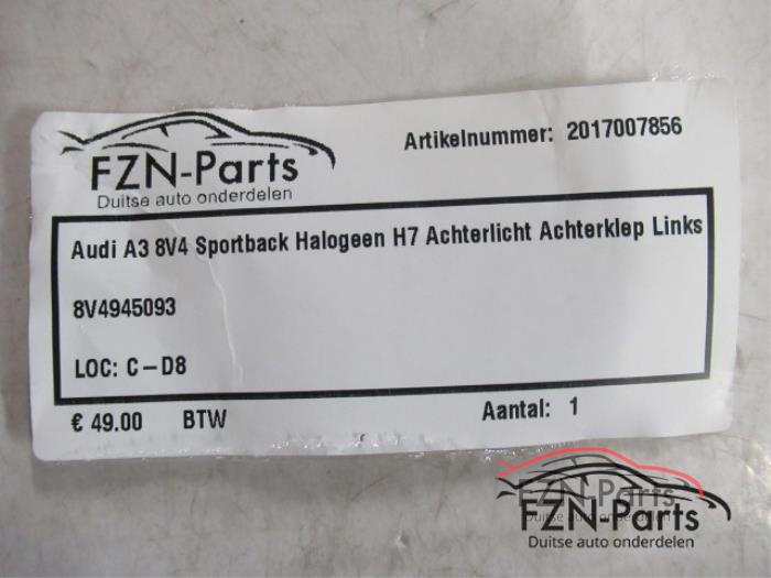Achterlicht links Audi A3 (22725015)