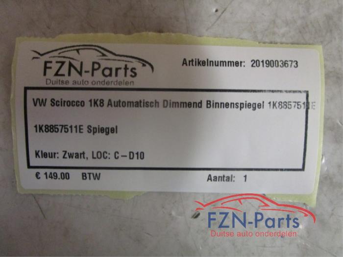 VW Scirocco 1K8 Automatisch Dimmend Binnenspiegel