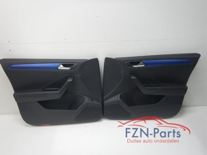 VW T-Roc Deurpanelen Voorzijde Leer verlicht Blauw Inleg