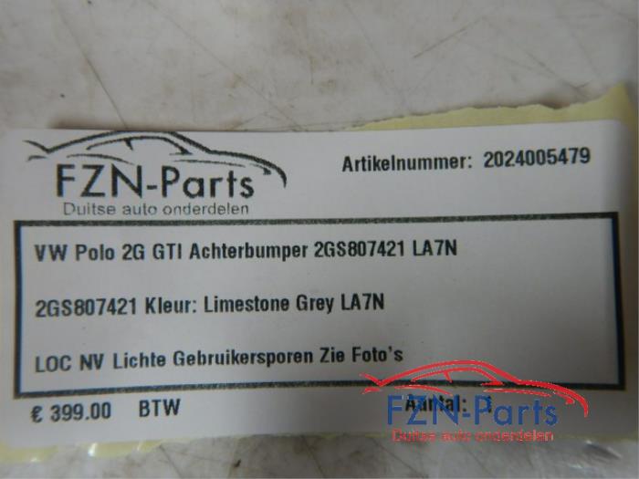 VW Polo 2G GTI Achterbumper 2GS807421 LA7N 4PDC