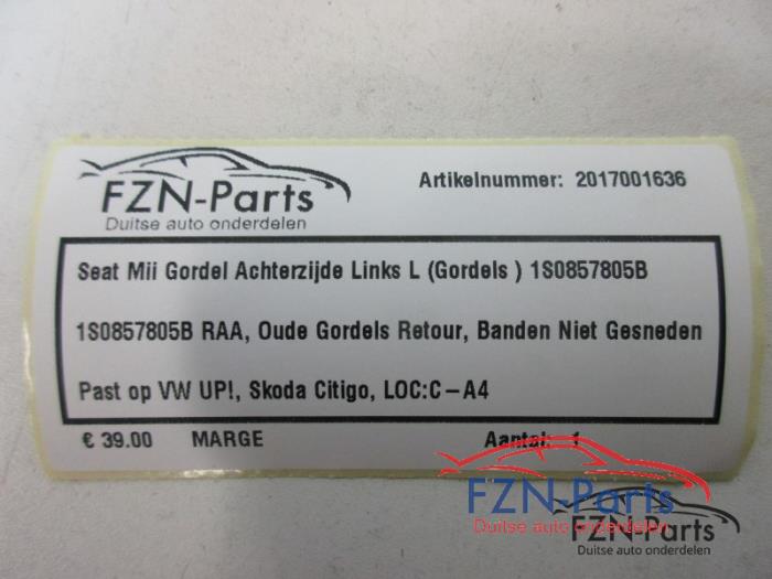 Veiligheidsgordel links-achter Seat Mii (22738242)