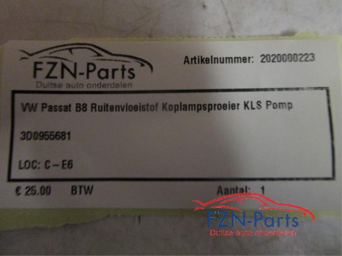 VW Passat B8 Ruitenvloeistoft Koplampsproeier KLS Pomp