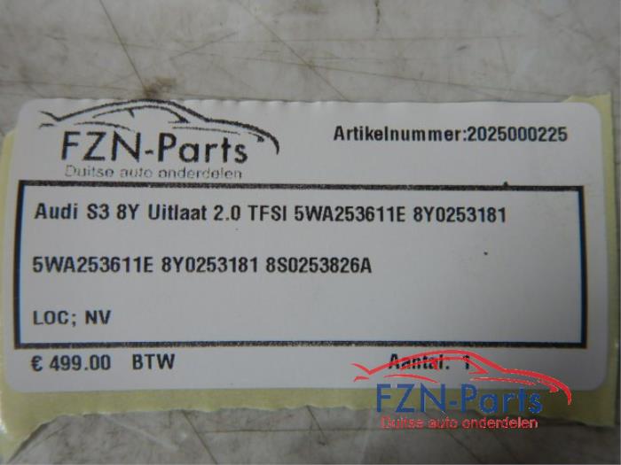 Audi S3 8Y Sportback Uitlaat 2.0 TFSI