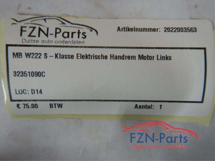 Handrem motor Mercedes S-Klasse (22743450)