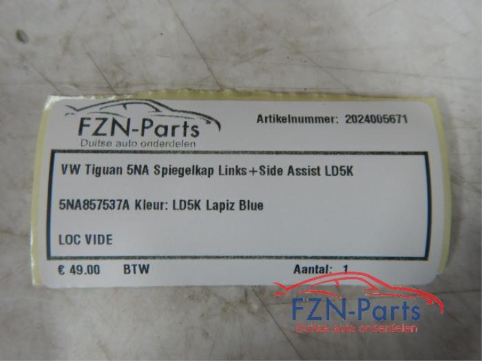 VW Tiguan 5NA Spiegelkap Links + Side assist LD5K