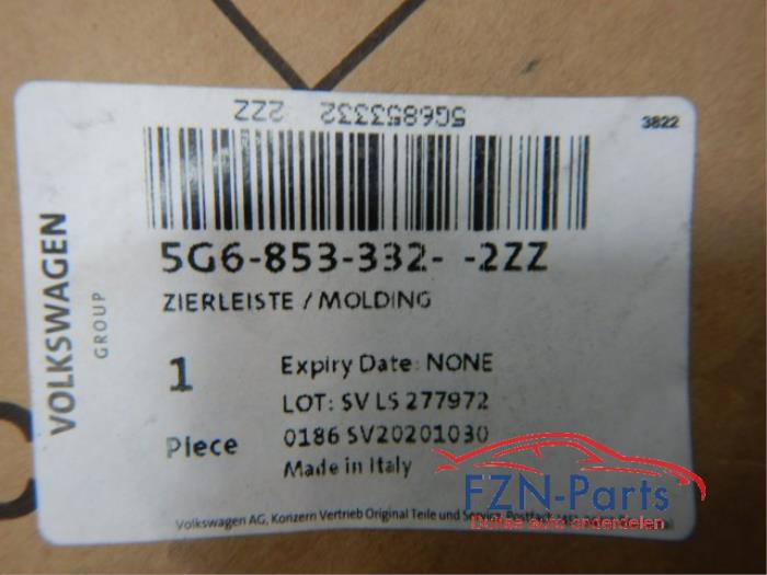 VW Golf 7 Inleg Achterbumper Chroom Rechts Nieuw