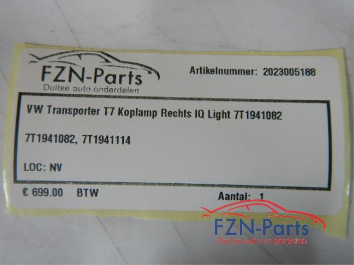 VW Transporter T7 Koplamp Rechts IQ Light