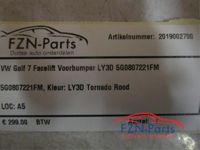 VW Golf 7 Facelift Voorbumper LY3D