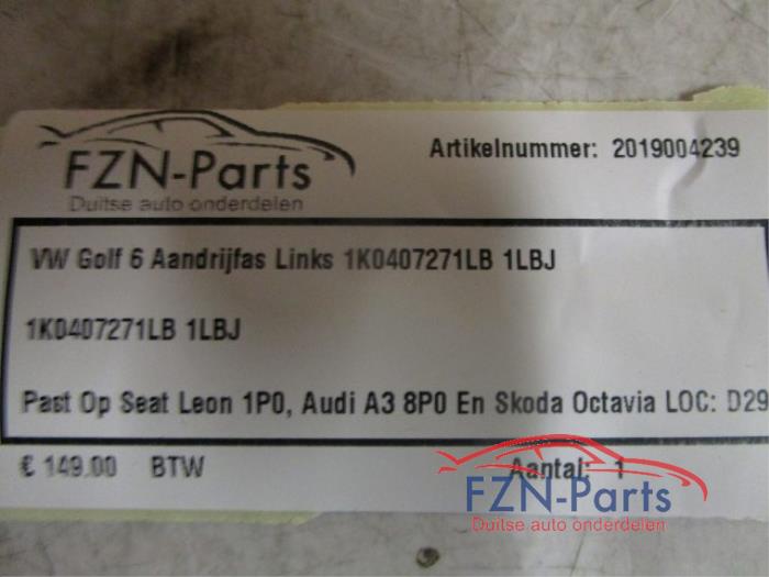 Aandrijfas links-voor Volkswagen Golf (22725176)
