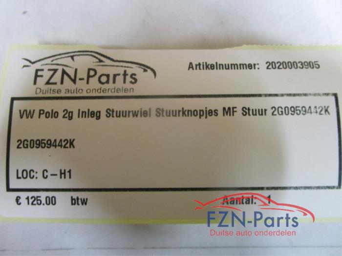 VW Polo 2G Inleg Stuurwiel Stuurknopjes MF Stuur