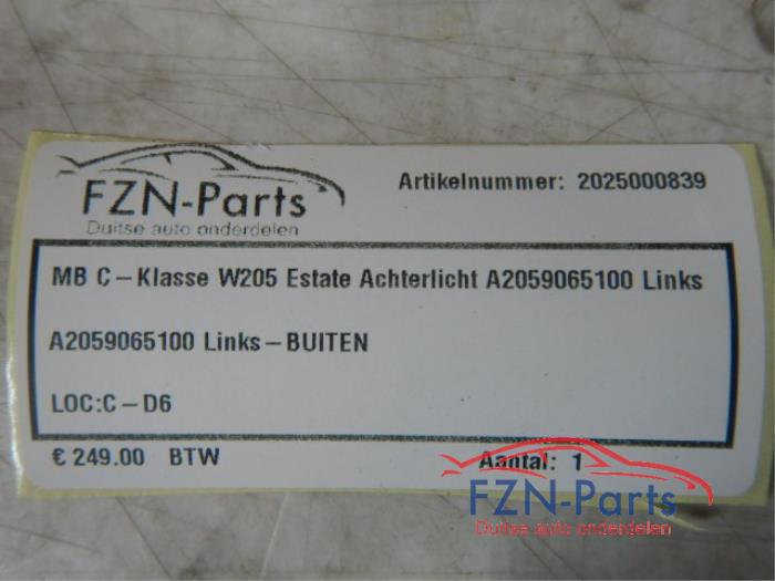 Mercedes-Benz C-Klasse W205 Estate Combi Achterlicht Links-buiten