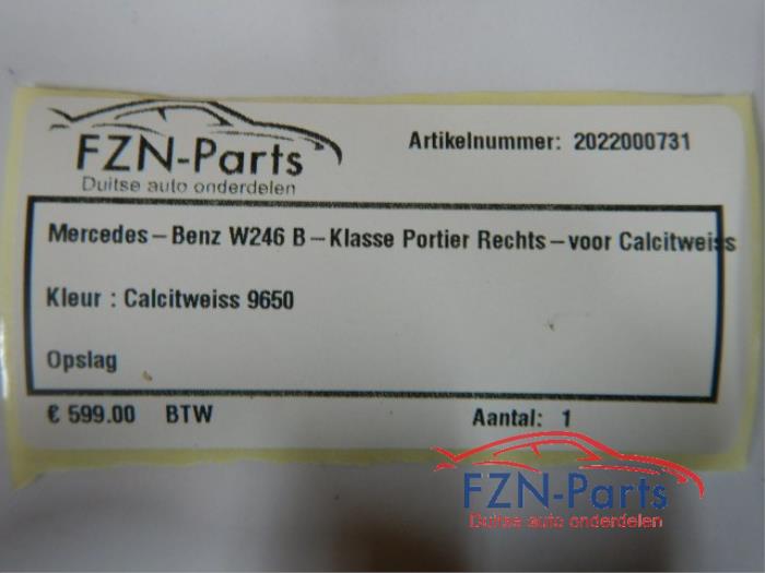 Portier 4Deurs rechts-voor Mercedes B-Klasse (22723072)