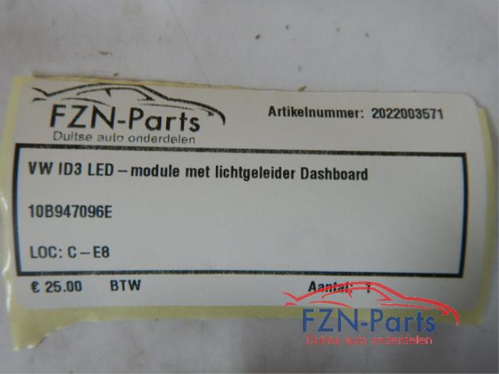 VW ID3 LED Module met lichtgeleider Dashboard