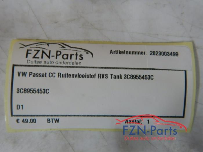 VW Passat CC Ruitenvloeistof RVS Tank