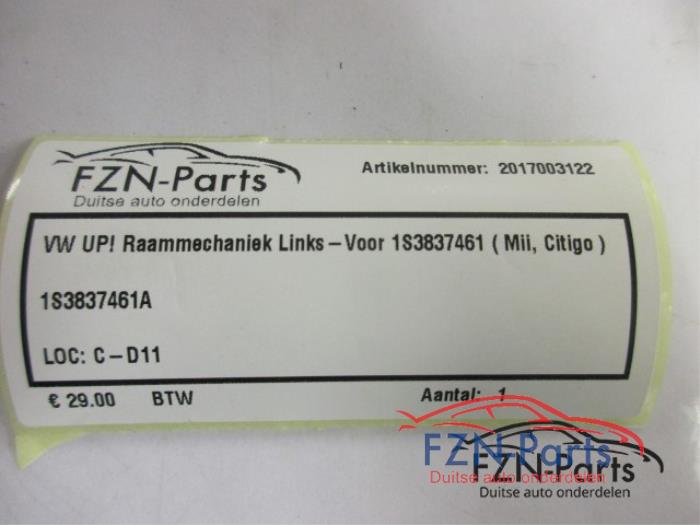 VW UP! Raammechaniek Links-voor