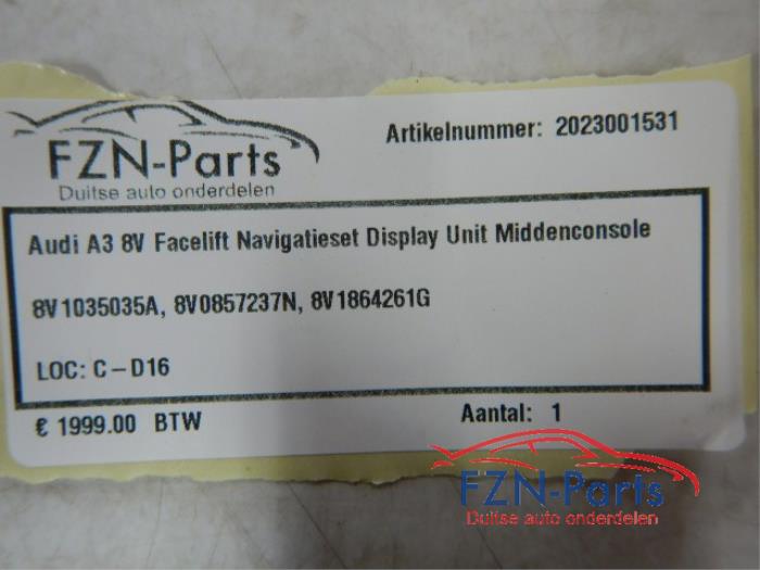 Audi A3 8V Facelift Navigatieset Display Unit Middenconsole