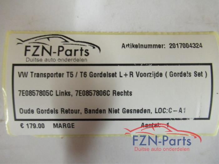 Veiligheidsgordel Set voor Volkswagen Transporter (22728991)