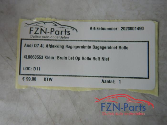 Dekzeil Bagageruimte Audi Q7 (22742754)