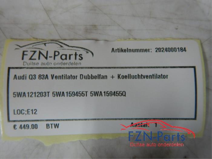 Kachel Ventilatiemotor Audi Q3 (22740272)