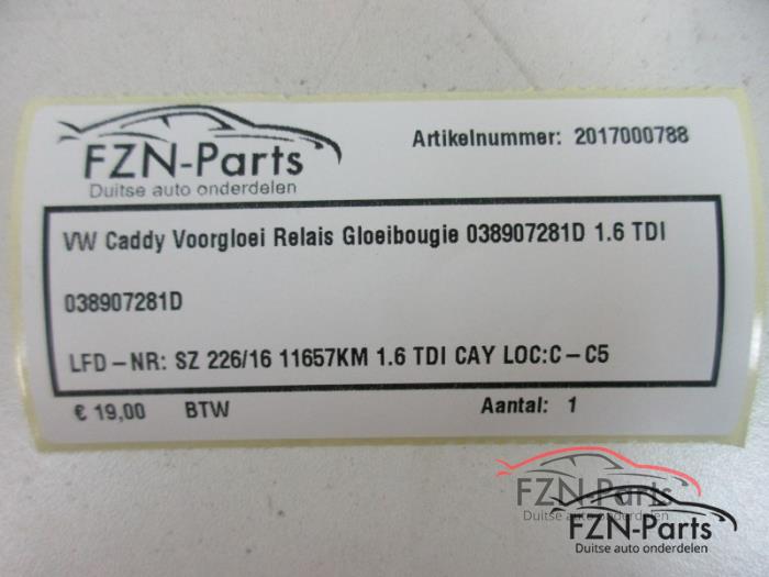 Voorgloei Relais Volkswagen Caddy (22743052)