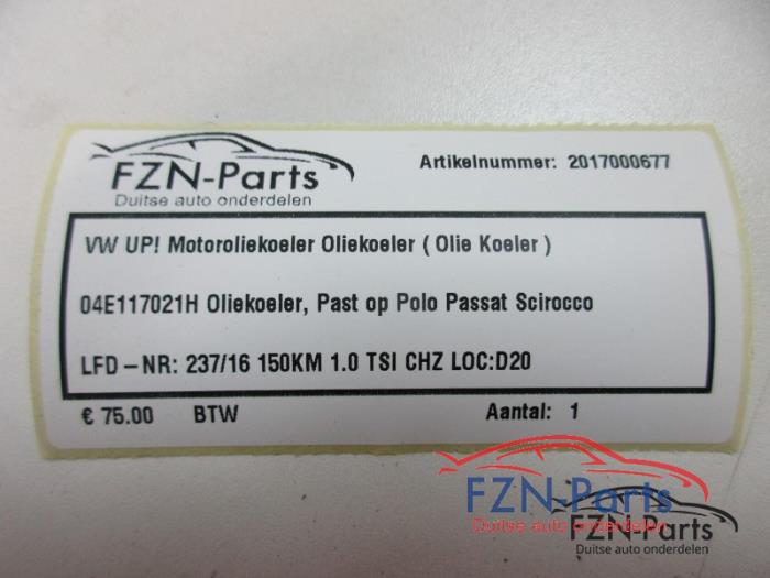 Oliekoeler Volkswagen Scirocco (22738464)