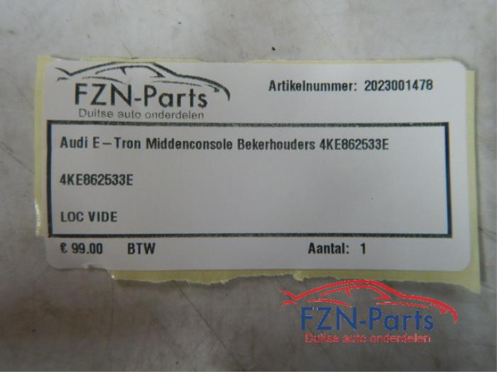 Audi E-Tron Middenconsole Bekerhouders