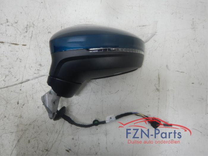 VW Tiguan 5NA Spiegel Links Inklap+Side Blauw