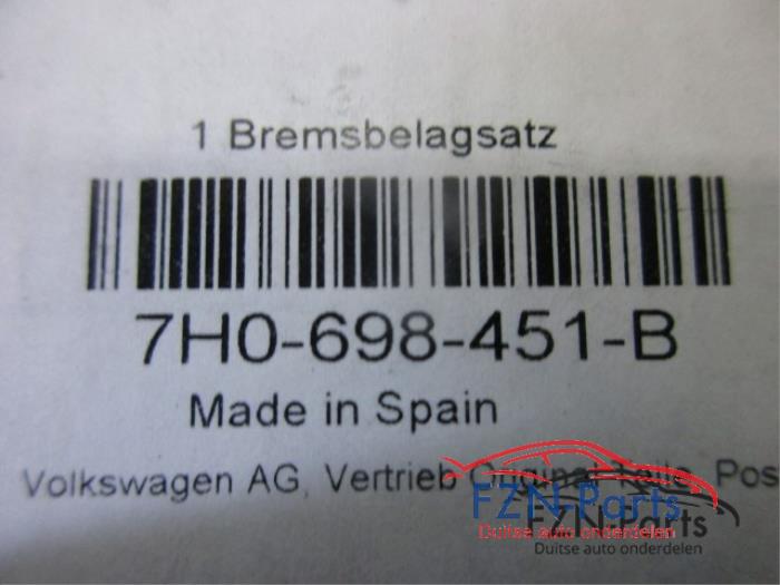 Remblok achter Volkswagen Transporter (22741943)