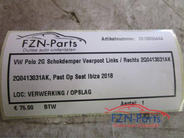 VW Polo 2G Schokdemper Veerpoot Links/Rechts