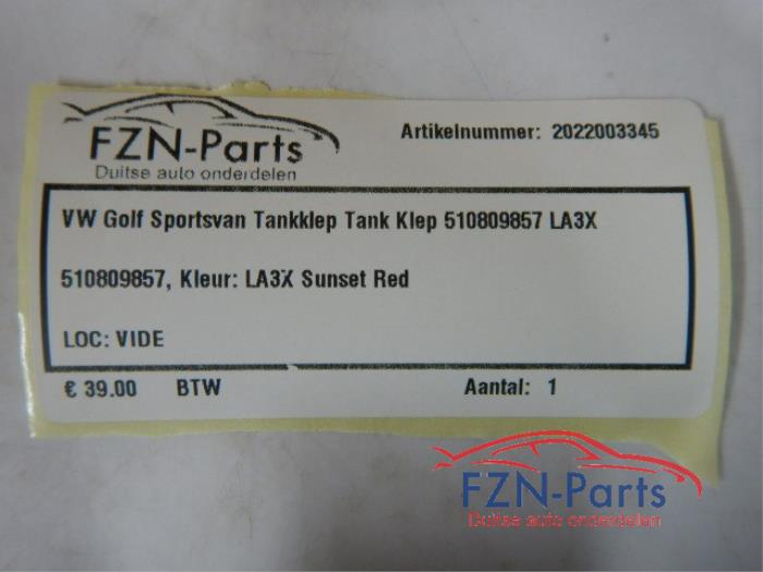 VW Golf Sportsvan Tankklep Tank Klep