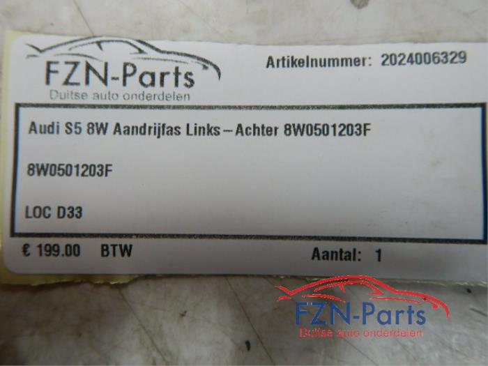 Audi S5 8W Aandrijfas Links-achter